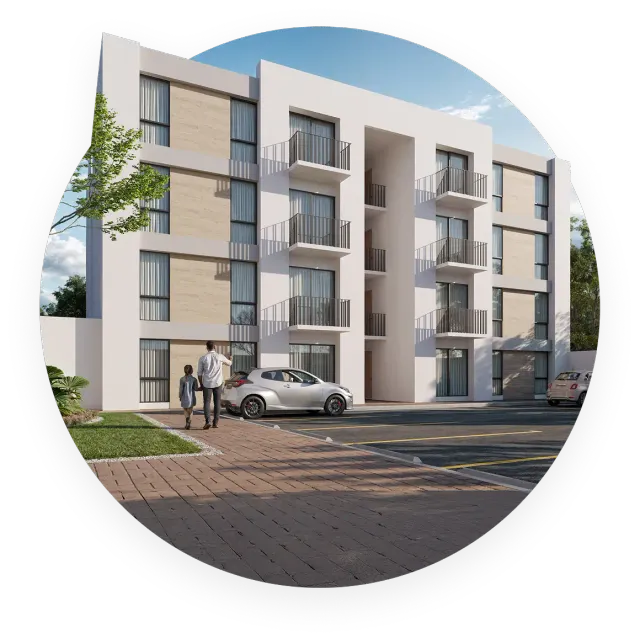 Render de Departamentos del Bosque