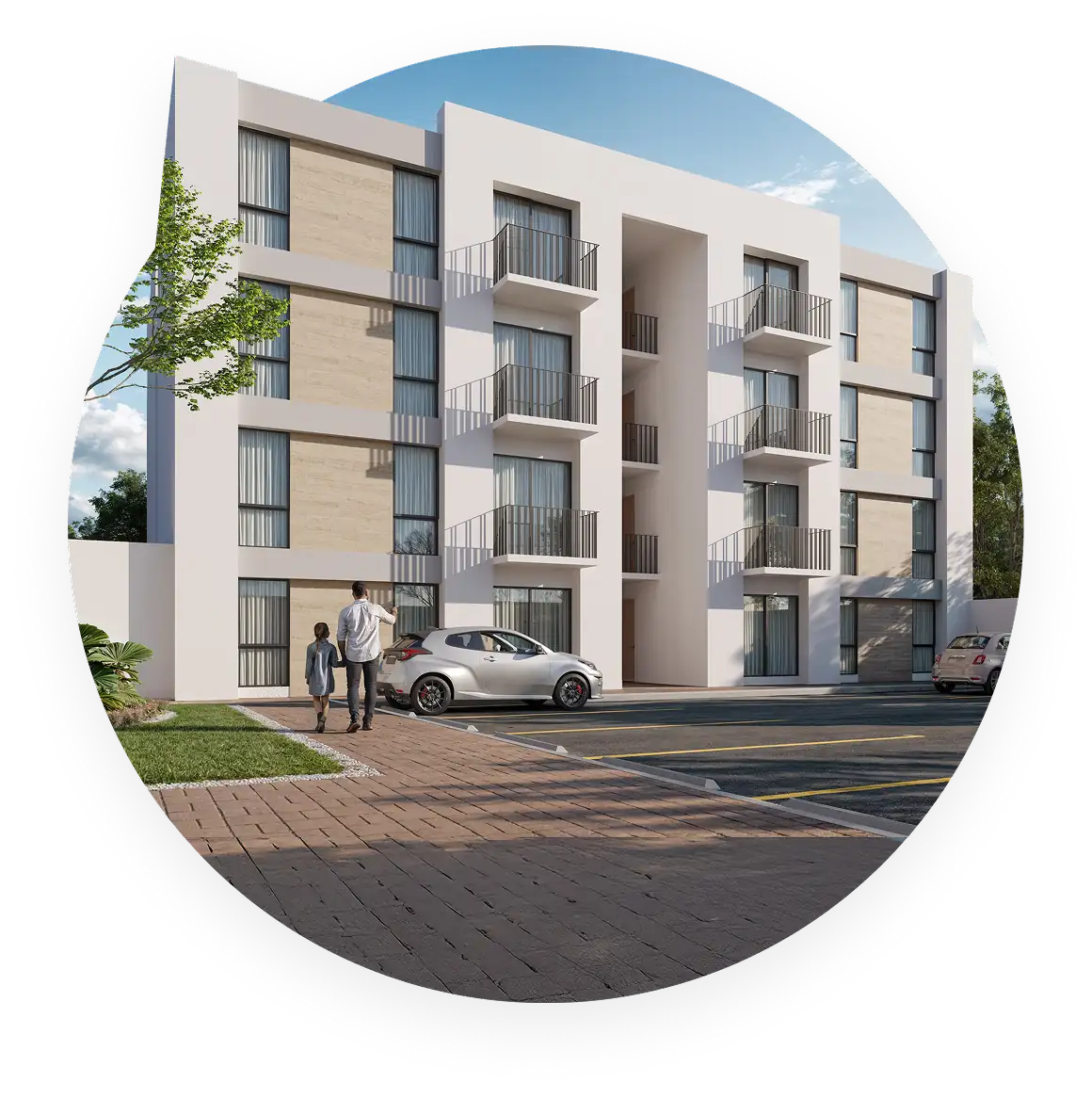 Render de Departamentos del Bosque